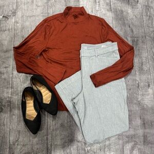 Old Navy Light Gray High-Rise Pixie Pants